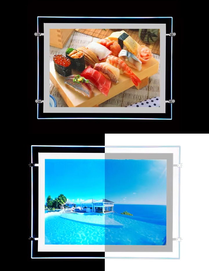 Side-by-side comparison of a lightbox showing true colour brightness versus a washed-out result